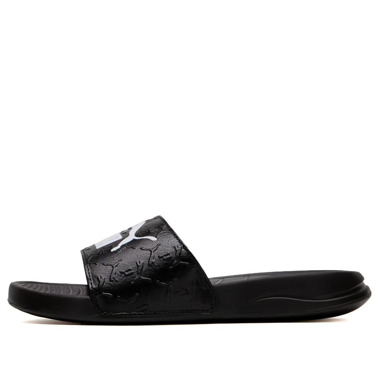 PUMA Popcat 20 Superlogo Slides 'Black White' 395420-01