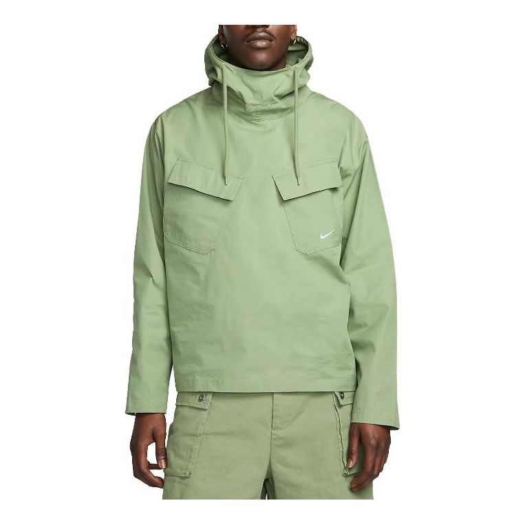 Nike Life Woven Pullover Field Jacket 'Oil Green' DX0718-386