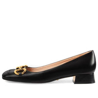 (WMNS) Gucci Ballet Flat with Horsebit 'Black Leather' 645600-C9D00-1000