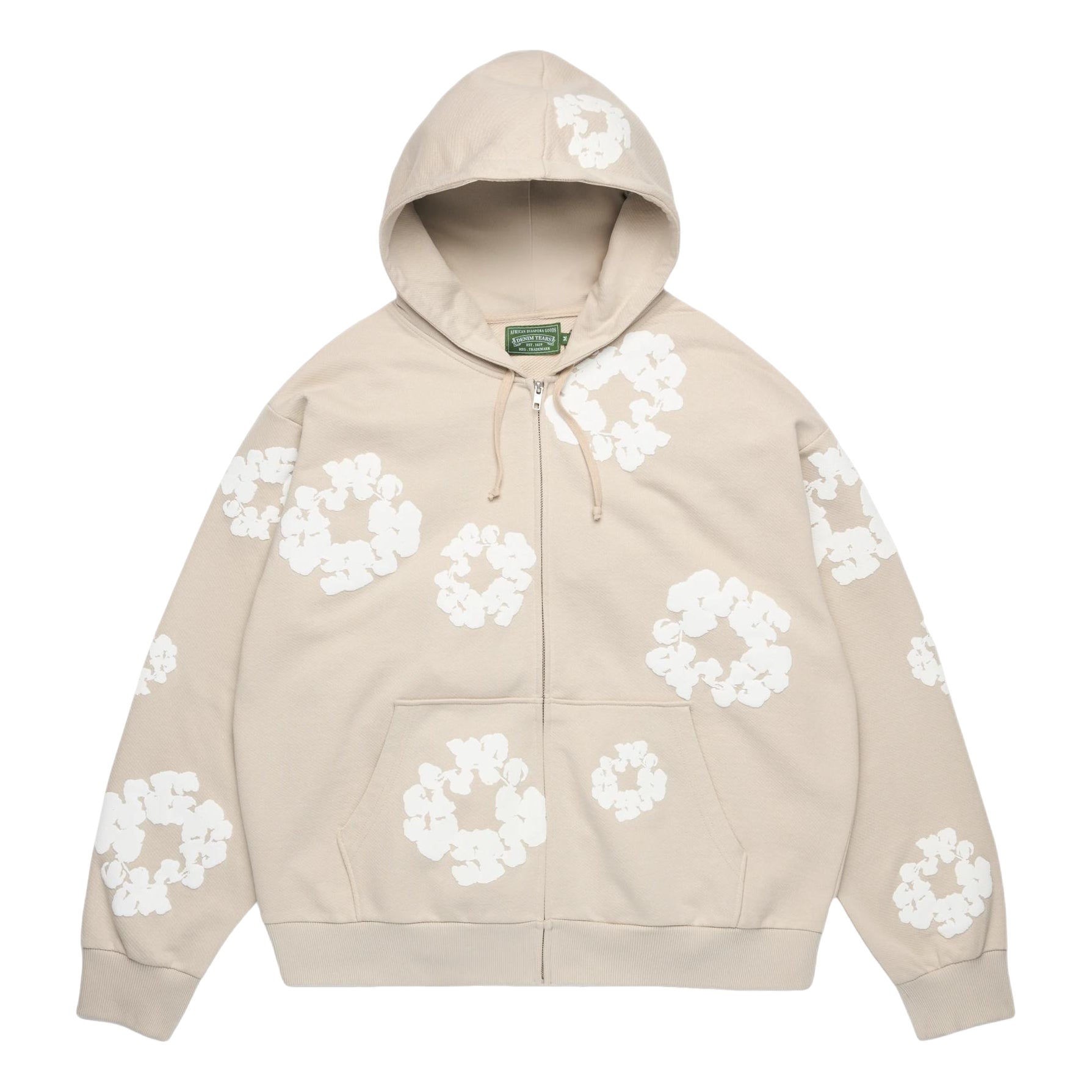 Denim Tears Cotton Wreath Zip Hoodie 'Cream' SS26TZH11412546