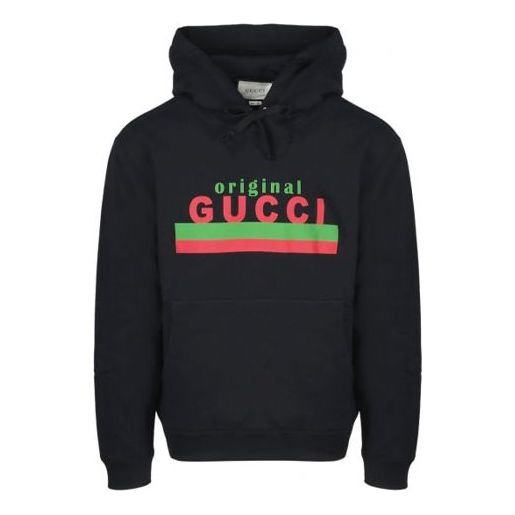 Gucci Logo Graphic Hoodie 'Black' 626989-XJCOR-1082