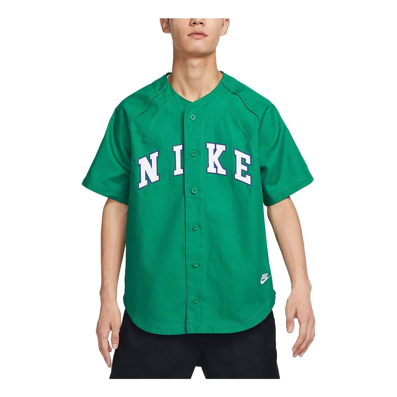 Nike Apricot Button Baseball Shirt 'Green' FQ7001-365