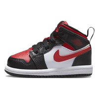 (TD) Air Jordan 1 Mid 'Black Fire Red' 640735-079