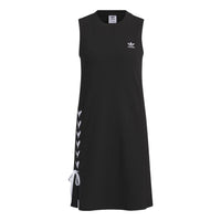 (WMNS) adidas originals Logo dress without sleeve 'Black' IP2193