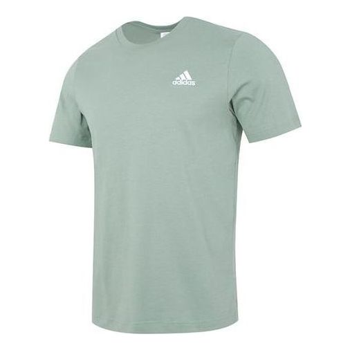 adidas Essentials Single Jersey Embroidered Small Logo T-Shirt 'Silver Green' IJ7016