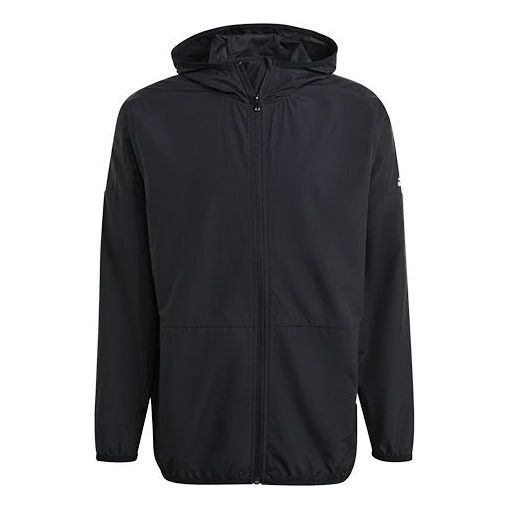 adidas M Brd Jkt Solid Color Sports Hooded Jacket Black GQ0577