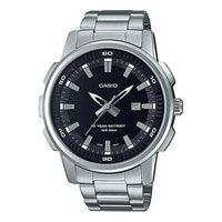 Casio Dress Classic Analog Watch 'Steel Black' MTP-E195D-1AV