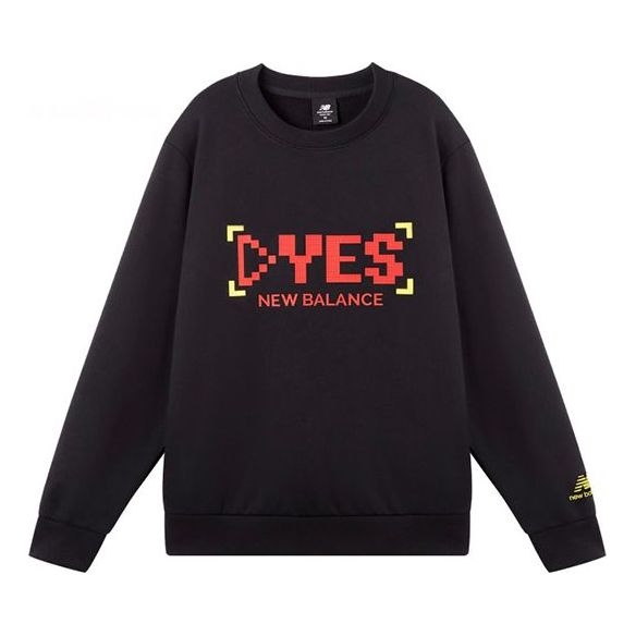 New Balance Men's New Balance Round Neck Pullover Casual Printing Knit Black AMT11341-BK
