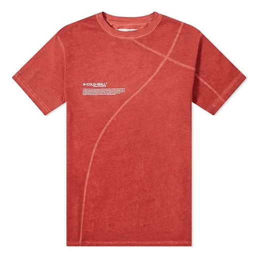 A-COLD-WALL* Mission Statement Tee Alphabet Slogan Short Sleeve Red ACW-SSC03-RS