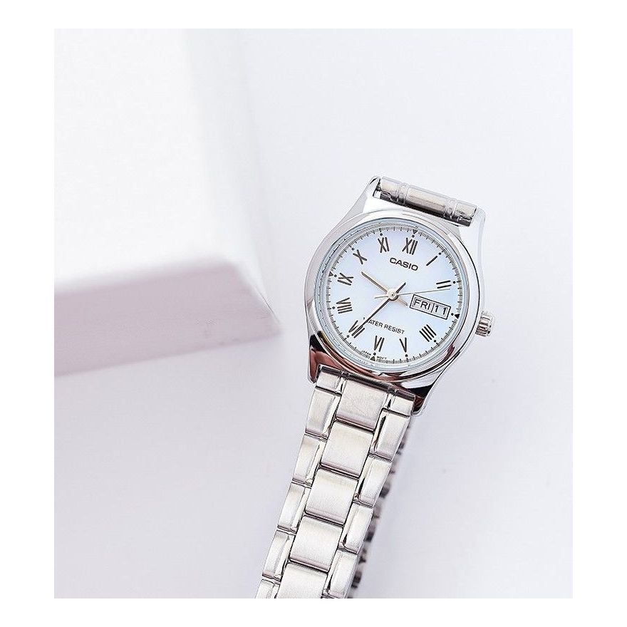CASIO Waterproof Stainless Steel Strap Quartz Blue Dial Blue Analog LTP-V006D-2B