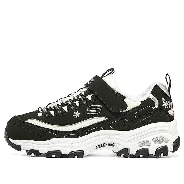 (GS) Skechers D'Lites 'White Black' 302540L-BKW