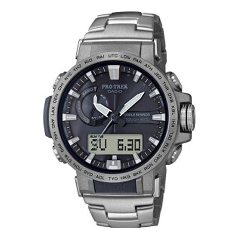 CASIO Waterproof Sports Solar Powered Shockproof Mens Gray Analog PRW-60T-7APR