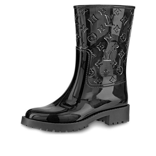 (WMNS) LOUIS VUITTON Drops Flat Half Boots 'Black' 1A8QUX