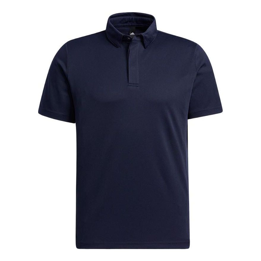 Men's adidas Mh Bd Polo Solid Color Sports Short Sleeve Ink Blue Polo Shirt GN0800