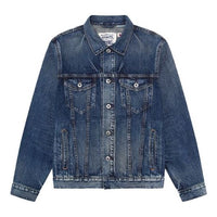 Men's Levis Distress Denim Jacket Denim Blue 67485-0012