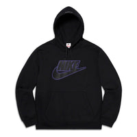 Nike x Supreme Leather Appliqu Hoodie 'Black' CK6225-010