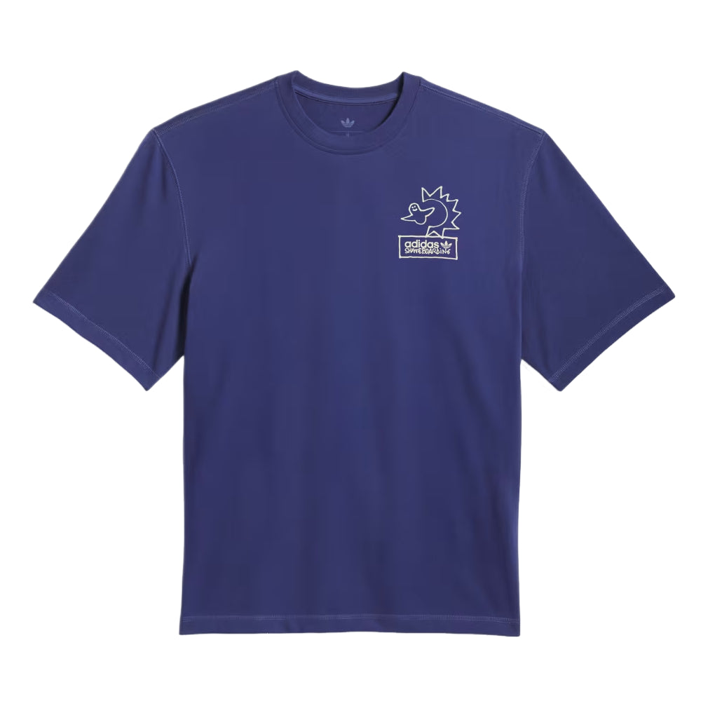 adidas Skateboarding x Mark Gonzales Not Amused T-Shirt Asia Sizng 'Muted Purple Acid Orange' KQ6269