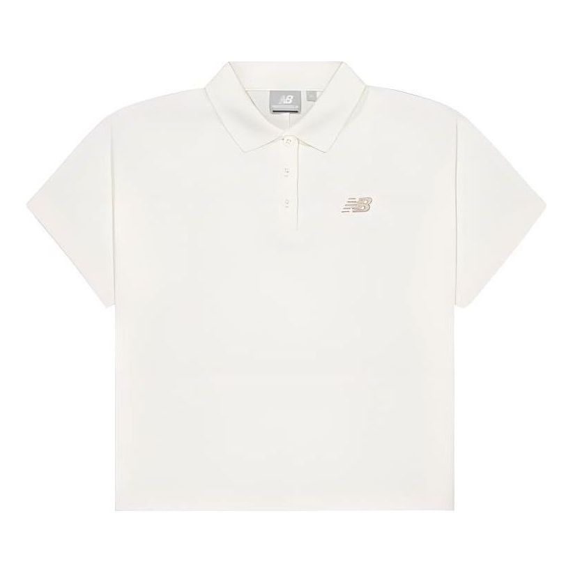 (WMNS) New Balance Short Sleeve Polo 'Ivory' NFE21032-IV