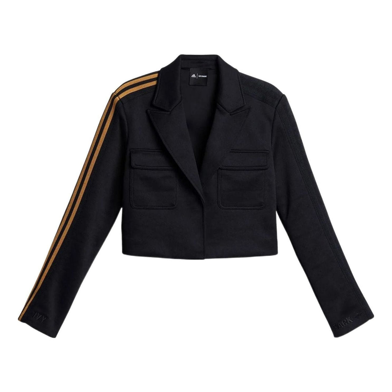 (WMNS) adidas x Ivy Park Suit Crop Jacket 'Black Gold' GP4707