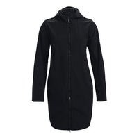 (WMNS) Under Armour Rush Shell Casual Mid-Length Hooded Jacket 'Black' 1364906-001