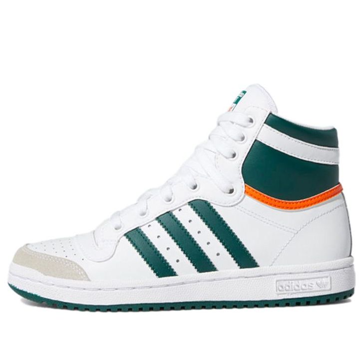 (GS) adidas Top Ten High J 'White Collegiate Green' EF2831