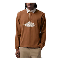 Jordan Flight Essentials Rugby T-Shirt 'Light British Tan Sail Shadow Brown' IM9148-281