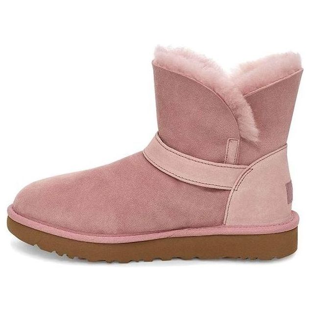 (WMNS) UGG Suede Mini Bow Fur Fleece Lined Pink 1106542-PCRY