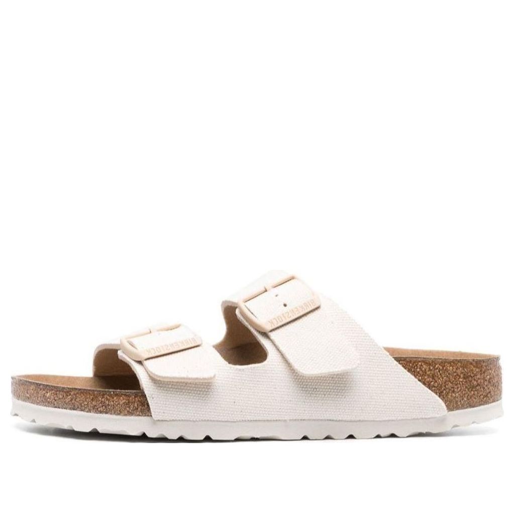 Birkenstock Arizona Vegan Textile Narrow Fit Sandals 'Eggshell' 1022679