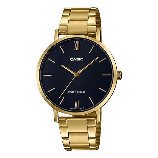 CASIO Quartz Waterproof Black Watch Dial Black Analog LTP-VT01G-1B