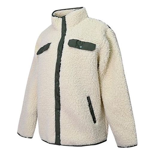 (WMNS) Vans Casual polar fleece Sports Jacket Creamy White VN0A5LJ3BWQ