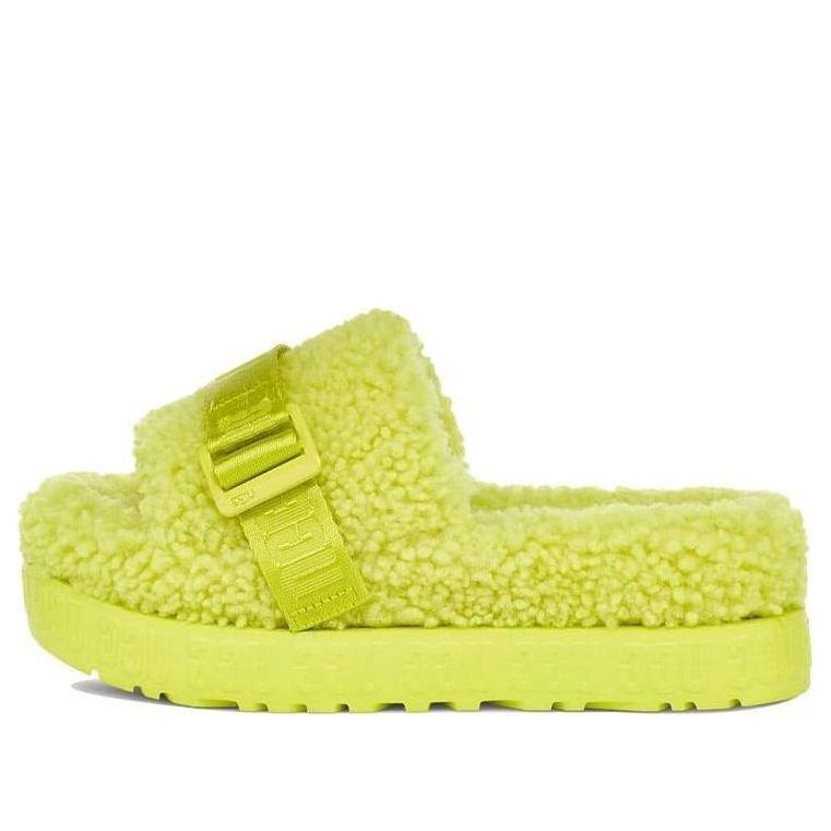 (WMNS) UGG Fluffita Thick Sole Yellow Slippers 1113475-SLFR