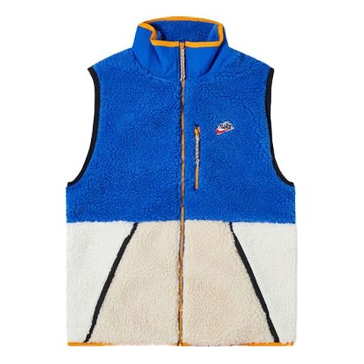 Nike Sportswear Sherpa Fleece Gilet 'Blue Beige White' CD3142-480