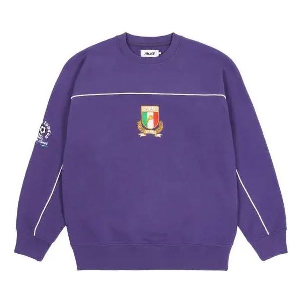 PALACE SS21 Mumma Mia Crew Purple Italy Soccer/Football Logo Round Neck Long Sleeves Unisex P20CS175