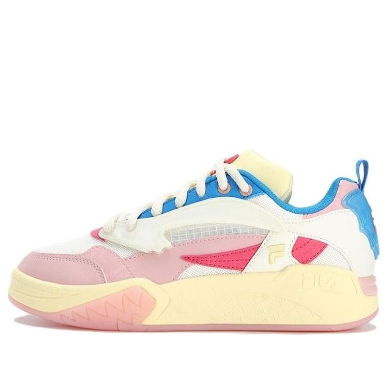 (WMNS) FILA FUSION Lifestyle Basketball Heritage Sneakers 'White Blue Pink' T12W323205FWS
