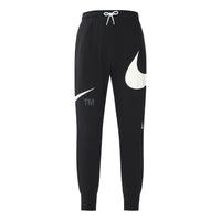Men's Nike Large Logo Lacing Knit Bundle Feet Sports Pants/Trousers/Joggers Autumn Black DD6092-010