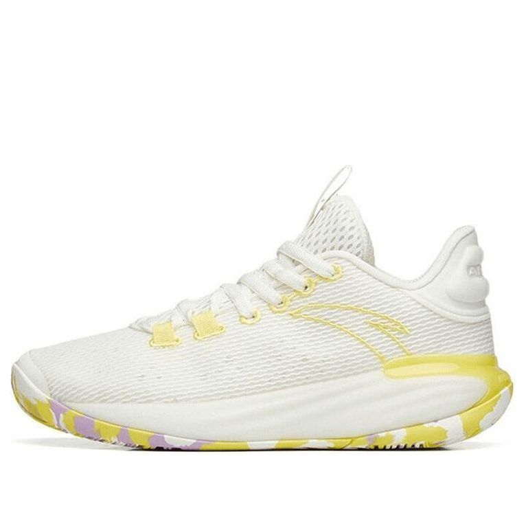 ANTA Light Cement Bubble 2 Cushioned Basketball Shoes 'White Yellow' 112221616-3