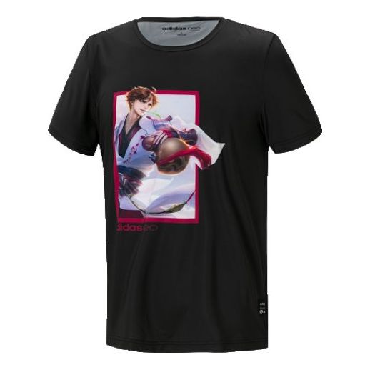 adidas neo x Crossover Casual Sports Short Sleeve Black FR7991