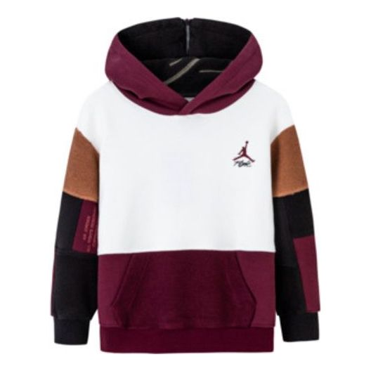 (GS) Air Jordan Flight Heritage Pullover Hoodie 'White Brown' JD2242045GS-002