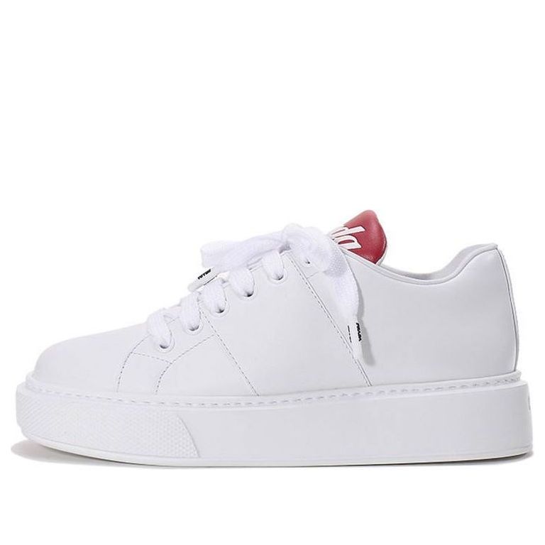 (WMNS) PRADA Leather Platform Sneakers 'White with Red Tongue' 1E368L_3KWG_F0970_F_045