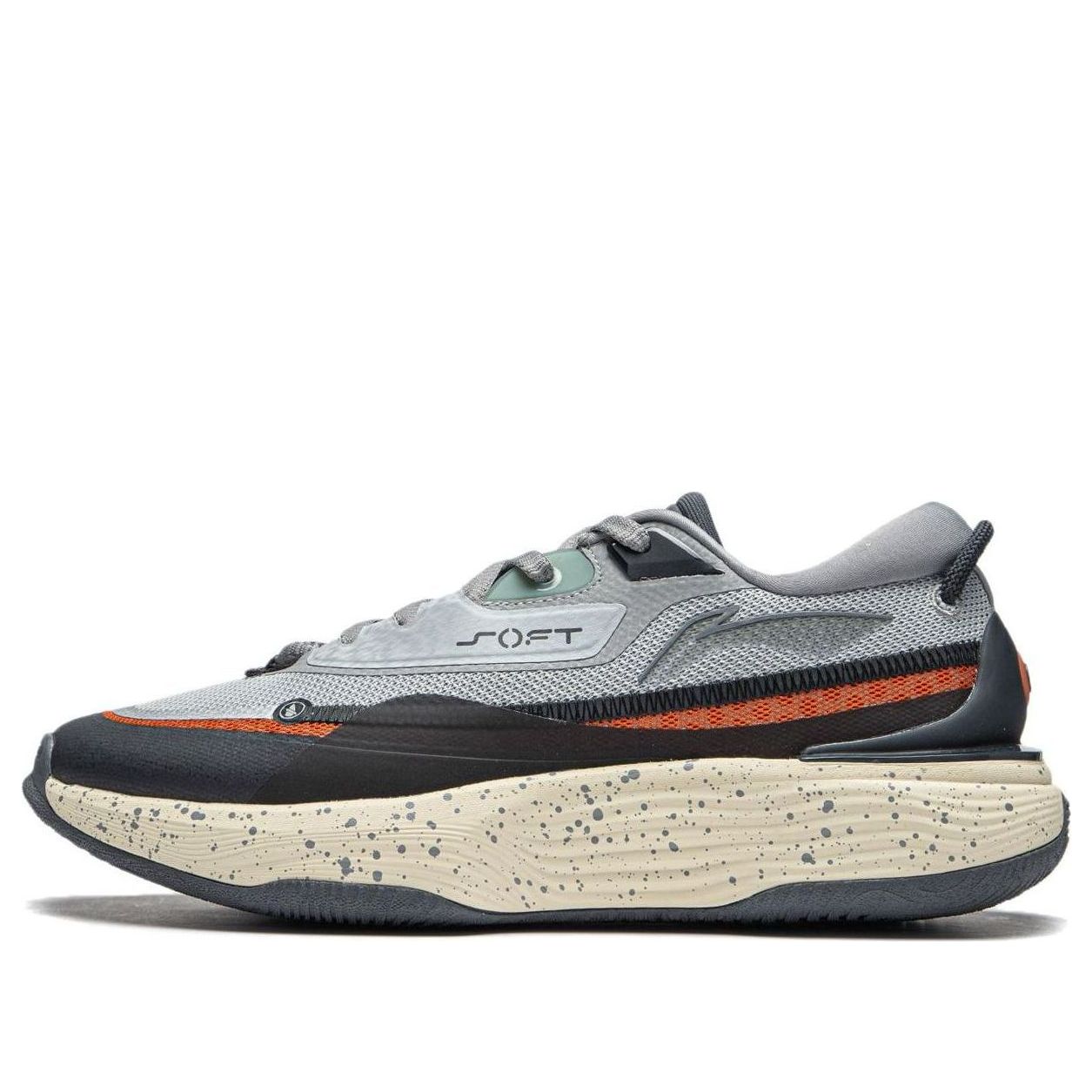 Li-Ning Soft Warm Fleece Sneakers 'Grey Orange' AGLT121-2