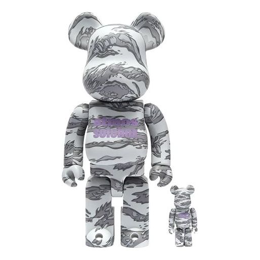 atmos x solebo x BE@RBRICK Gray White 100%+400% 574622