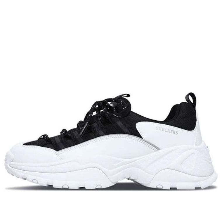 (WMNS) Skechers Kozmiks Low-Top Running Shoes Black/White 13410-WBK