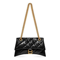 (WMNS) Balenciaga Crush Small Chain Bag Quilted 'Black' 716351210J11000