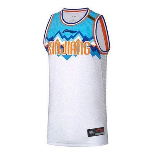 Li-Ning x CBA Xinjiang Flying Tiger Jersey 'White Blue' AAYQ405-1