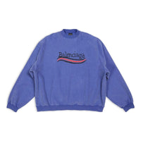 Balenciaga Hand-Drawn Political Campaign Oversized Sweatshirt 'Blue' 720428TNVE84119
