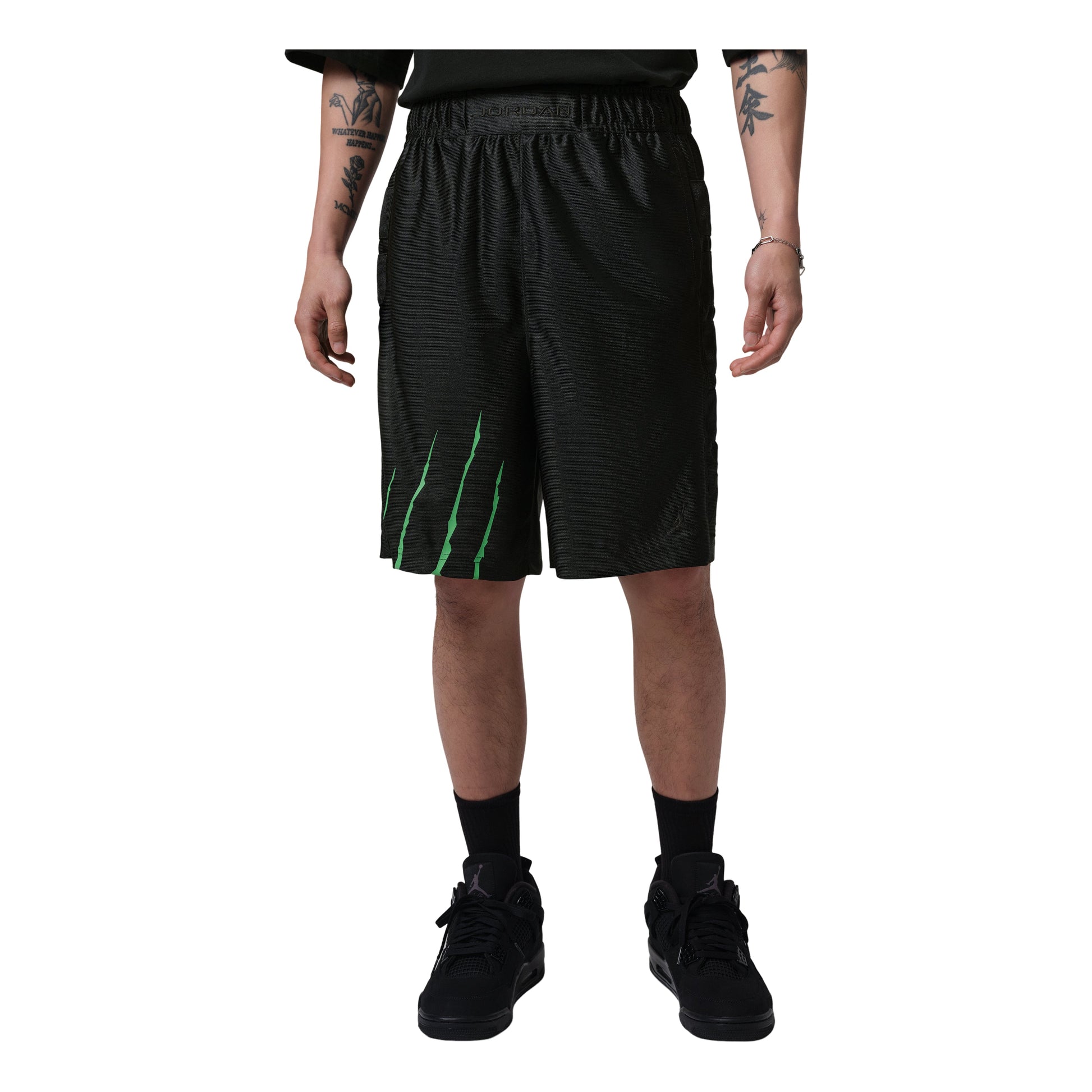 Jordan Brooklyn Cat Scratch Shorts 'Black Scream Green' IQ2157-010