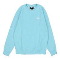 Nike Sportswear Club Fleece Casual Sports Round Neck Pullover Blue BV2663-464