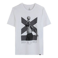 Air Jordan 11 Printing Sports T-Shirt 'White Black' 916047-100