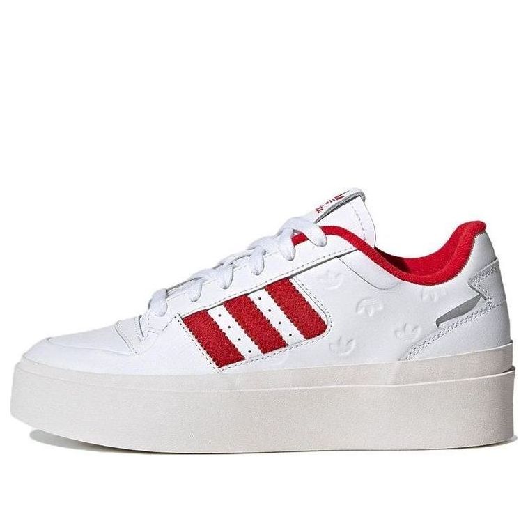 (WMNS) adidas Forum Bonega 'Allover Debossed Trefoils - White Scarlet' IG9678