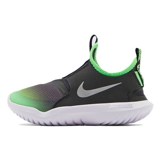 (PS) Nike Flex Runner 'Black Green White' AT4663-020